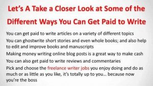 Make Money Through Freelance Writing
