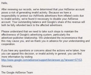 Banned From AdSense? AdSense Account Disabled?